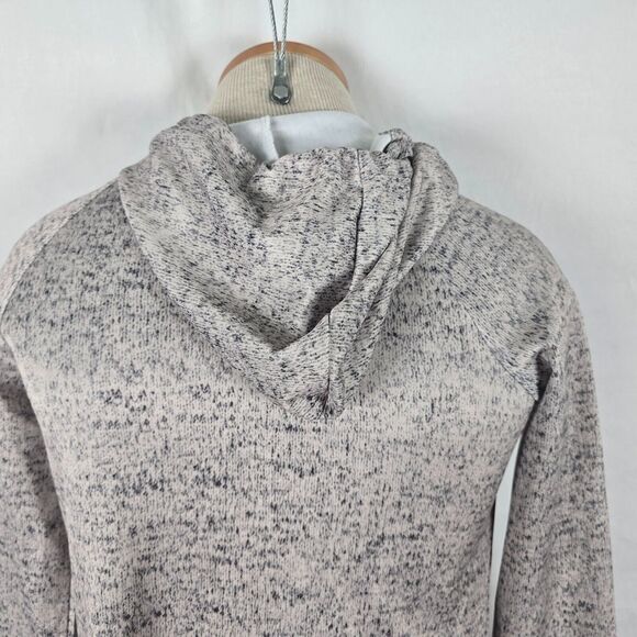 Suvimuga Hoodie Adult S Gray Check Graphic Deer Print 1/3 Snap Drawstrings NWT - Picture 7 of 15